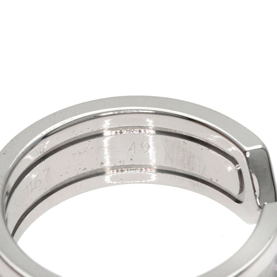 CARTIER Ring K18WG Silver C2 Ring Diamond #49 Women Used Authentic