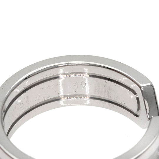 CARTIER Ring K18WG Silver C2 Ring Diamond #49 Women Used Authentic