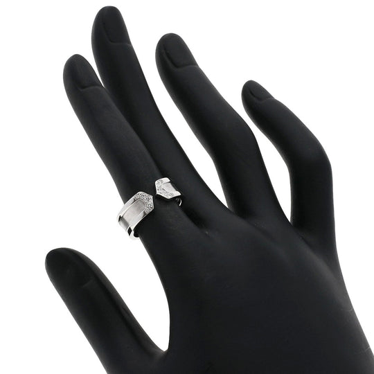 CARTIER Ring K18WG Silver C2 Ring Diamond #49 Women Used Authentic