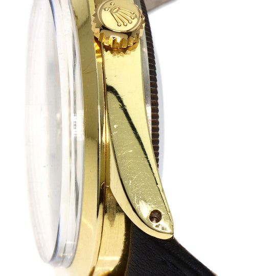 ROLEX Watches Mechanical Automatic 1024/5 Stainless Steel, Leather gold Oyster Perpetual Center Roma Manufacturer Compute 2024.1 white dial mens Used Authentic