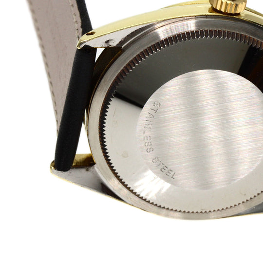 ROLEX Watches Mechanical Automatic 1024/5 Stainless Steel, Leather gold Oyster Perpetual Center Roma Manufacturer Compute 2024.1 white dial mens Used Authentic