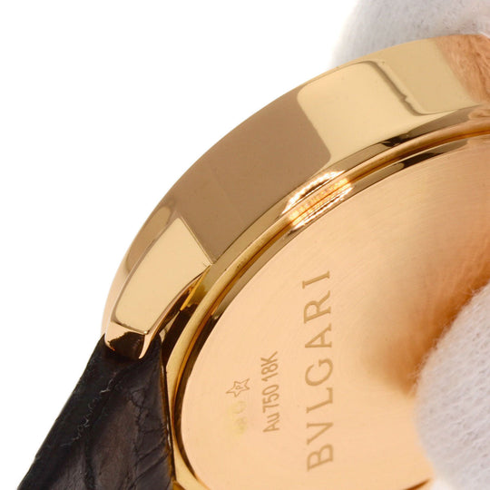 BVLGARI Watches Mechanical Automatic BBLP33G K18PG, leather gold BVLGARI BVLGARI 12P Diamond White shell dial mens Used Authentic