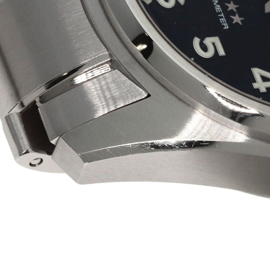 LONGINES Watches Mechanical Automatic L3.810.4 Stainless Steel , Stainless Steel Silver Spirit black dial mens Used Authentic