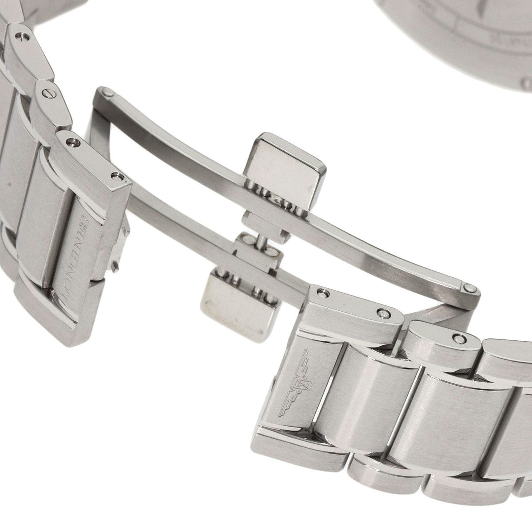 LONGINES Watches Mechanical Automatic L3.810.4 Stainless Steel , Stainless Steel Silver Spirit black dial mens Used Authentic