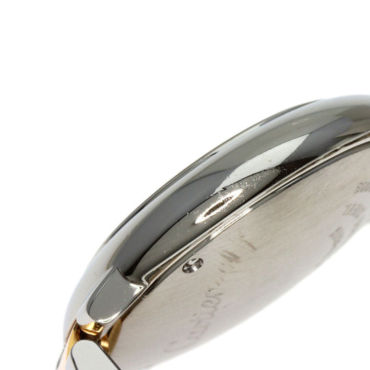 CARTIER Watches Quartz WE902030 Stainless Steel , SSxK18PG gold Baron Blue 1.1" 11P Diamond Silver dial Women Used Authentic