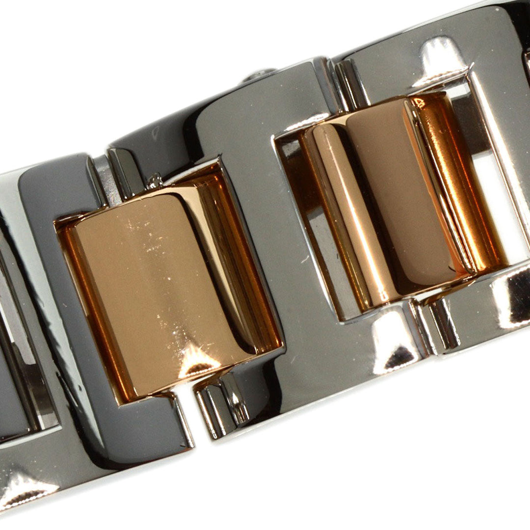 CARTIER Watches Quartz WE902030 Stainless Steel , SSxK18PG gold Baron Blue 1.1" 11P Diamond Silver dial Women Used Authentic