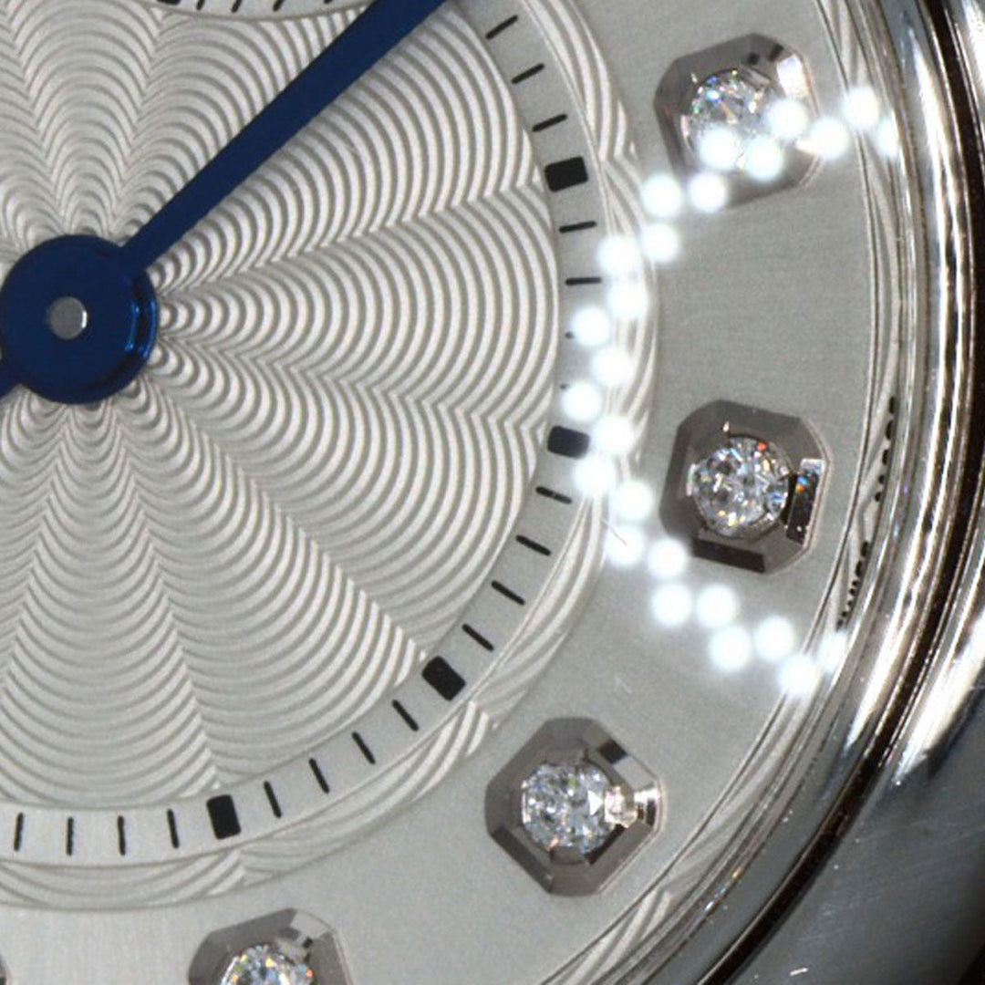 CARTIER Watches Quartz WE902030 Stainless Steel , SSxK18PG gold Baron Blue 1.1" 11P Diamond Silver dial Women Used Authentic
