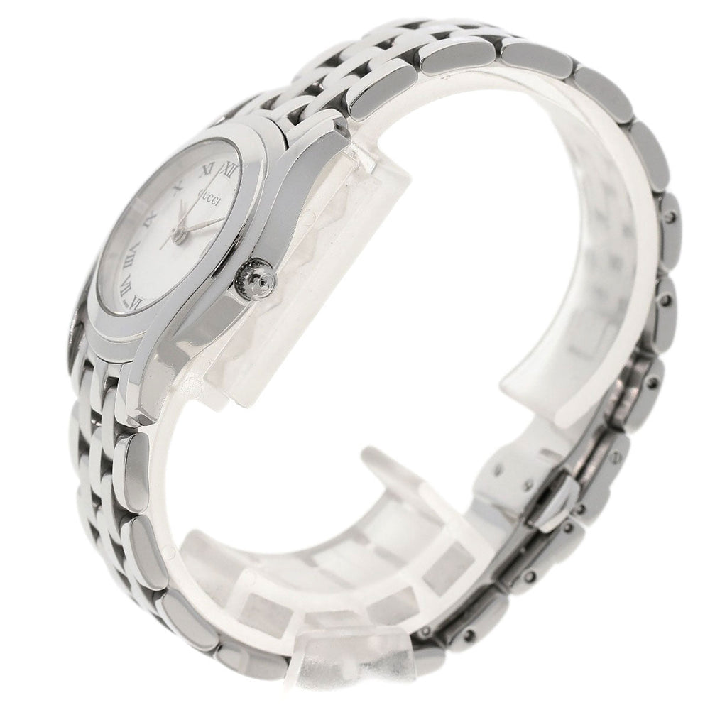 GUCCI Watches Quartz 5500L Stainless Steel , Stainless Steel Silver Round face Silver dial Women Used Authentic