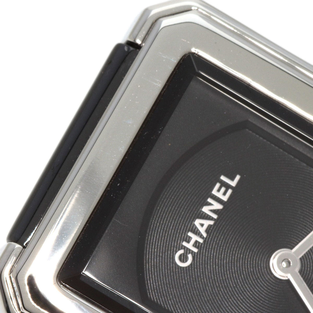 CHANEL Watches Quartz H5317 Stainless Steel , Stainless Steel Silver boyfriend small model tweed black dial Women Used Authentic
