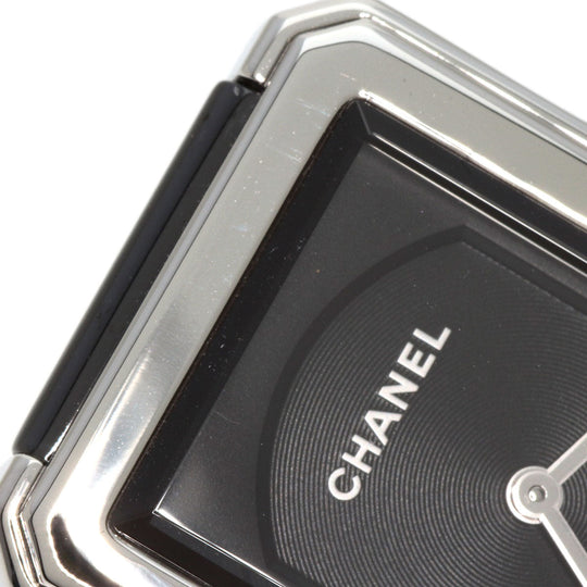 CHANEL Watches Quartz H5317 Stainless Steel , Stainless Steel Silver boyfriend small model tweed black dial Women Used Authentic