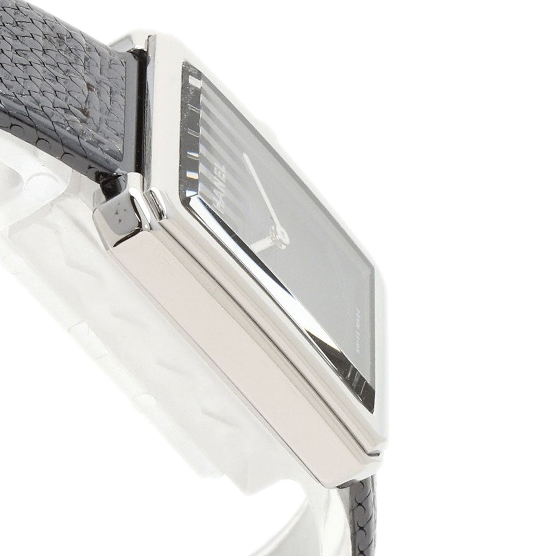 CHANEL Watches Quartz H5317 Stainless Steel , Stainless Steel Silver boyfriend small model tweed black dial Women Used Authentic
