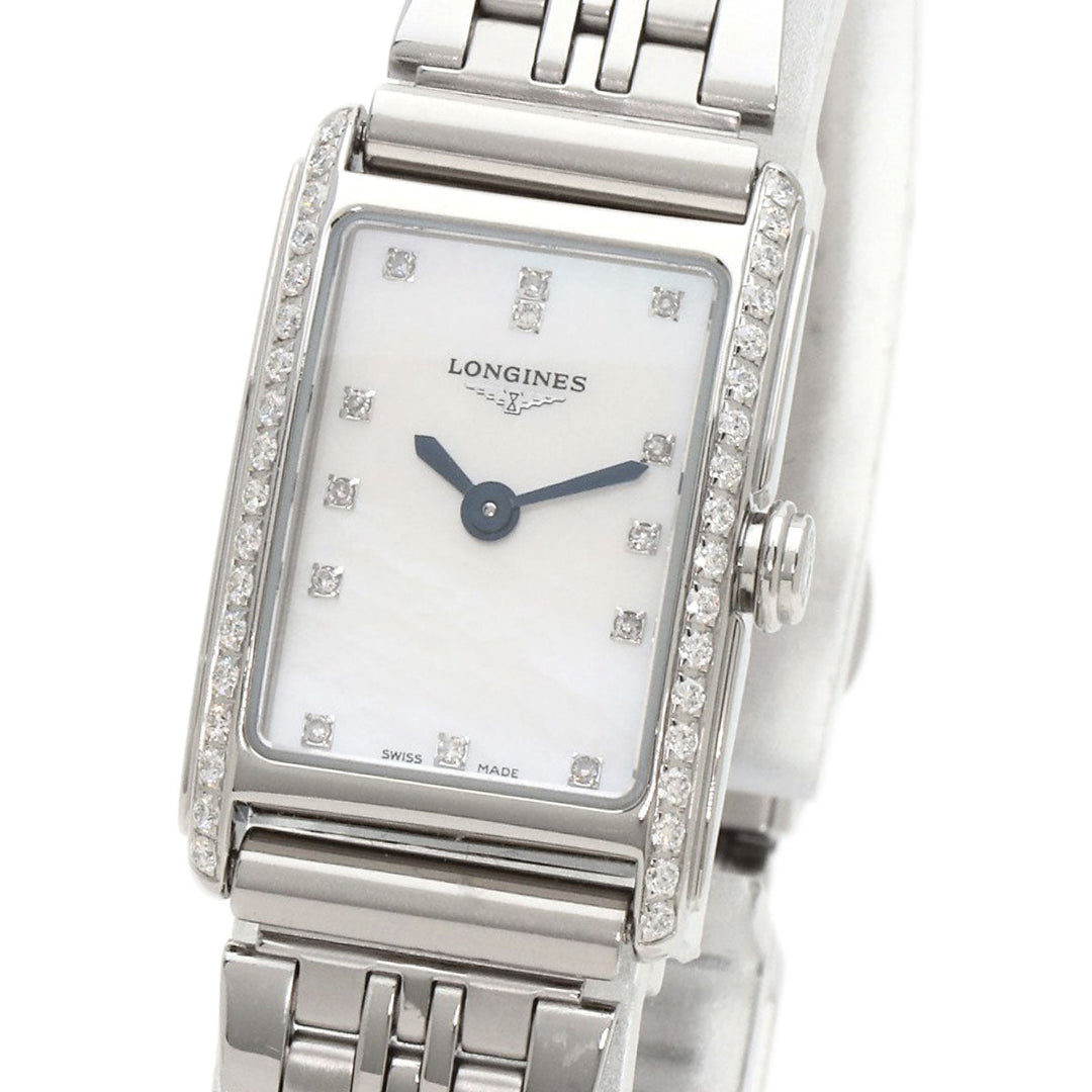 LONGINES Watches Quartz L5.258.0 Stainless Steel , Stainless Steel Silver Dolce Vita Diamond White shell dial Women Used Authentic