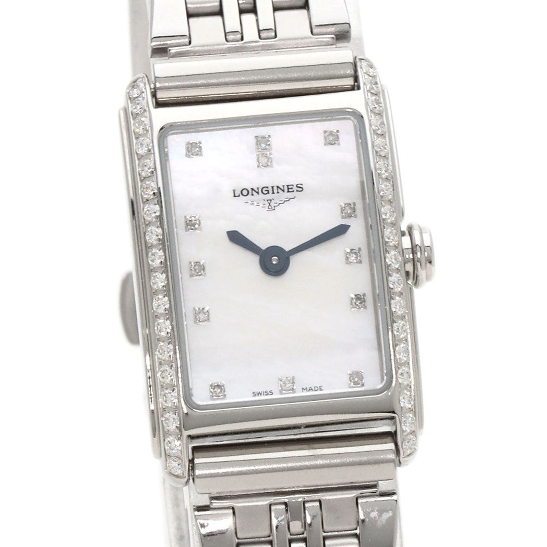 LONGINES Watches Quartz L5.258.0 Stainless Steel , Stainless Steel Silver Dolce Vita Diamond White shell dial Women Used Authentic
