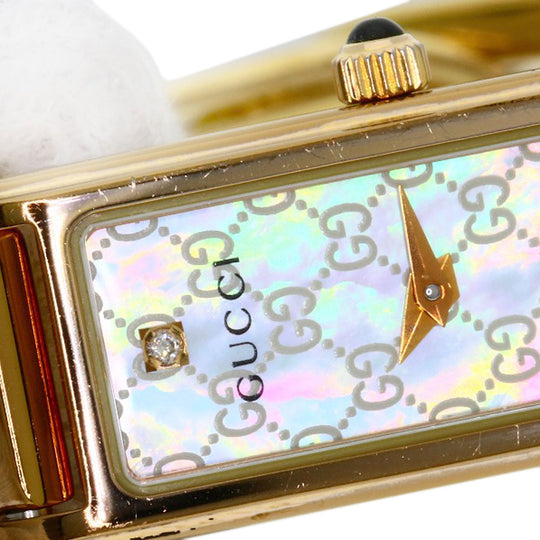 GUCCI Watches Quartz 1500L PGP , PGP gold Square face White shell dial Women Used Authentic