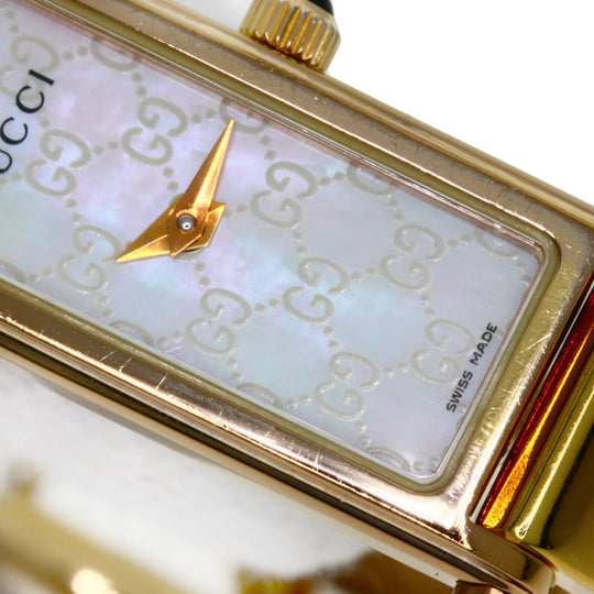 GUCCI Watches Quartz 1500L PGP , PGP gold Square face White shell dial Women Used Authentic