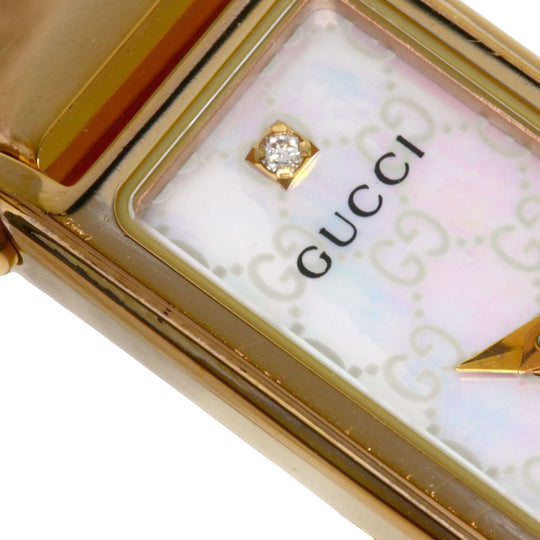 GUCCI Watches Quartz 1500L PGP , PGP gold Square face White shell dial Women Used Authentic