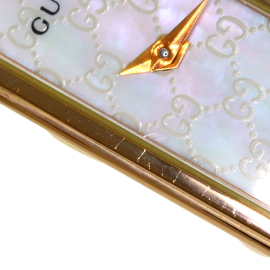 GUCCI Watches Quartz 1500L PGP , PGP gold Square face White shell dial Women Used Authentic