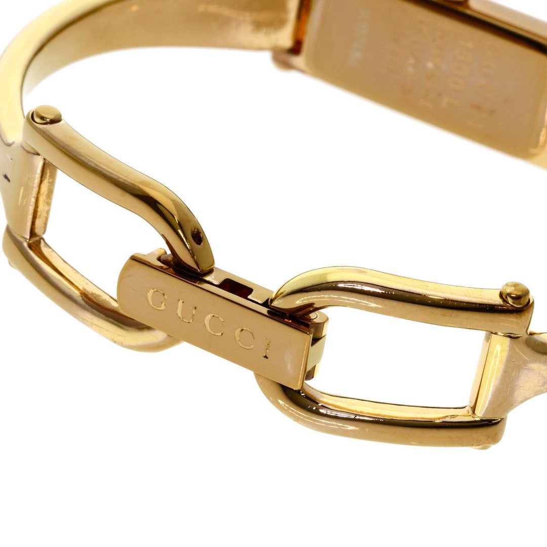GUCCI Watches Quartz 1500L PGP , PGP gold Square face White shell dial Women Used Authentic