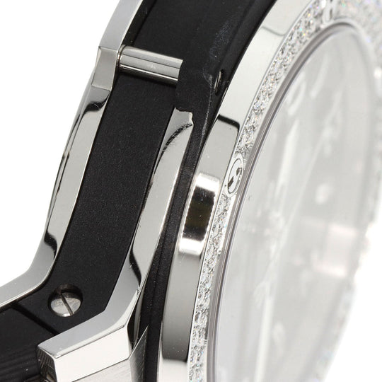 HUBLOT Watches Quartz 361.SX.1270.RX.1104 Stainless Steel, Rubber, Diamond Silver Big bang steel diamond black dial mens Used Authentic