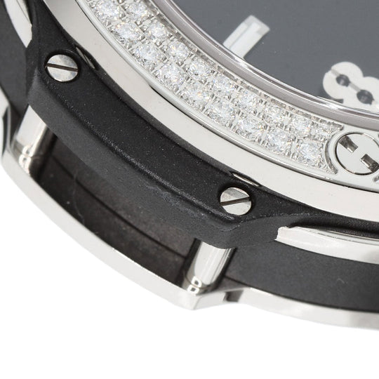 HUBLOT Watches Quartz 361.SX.1270.RX.1104 Stainless Steel, Rubber, Diamond Silver Big bang steel diamond black dial mens Used Authentic