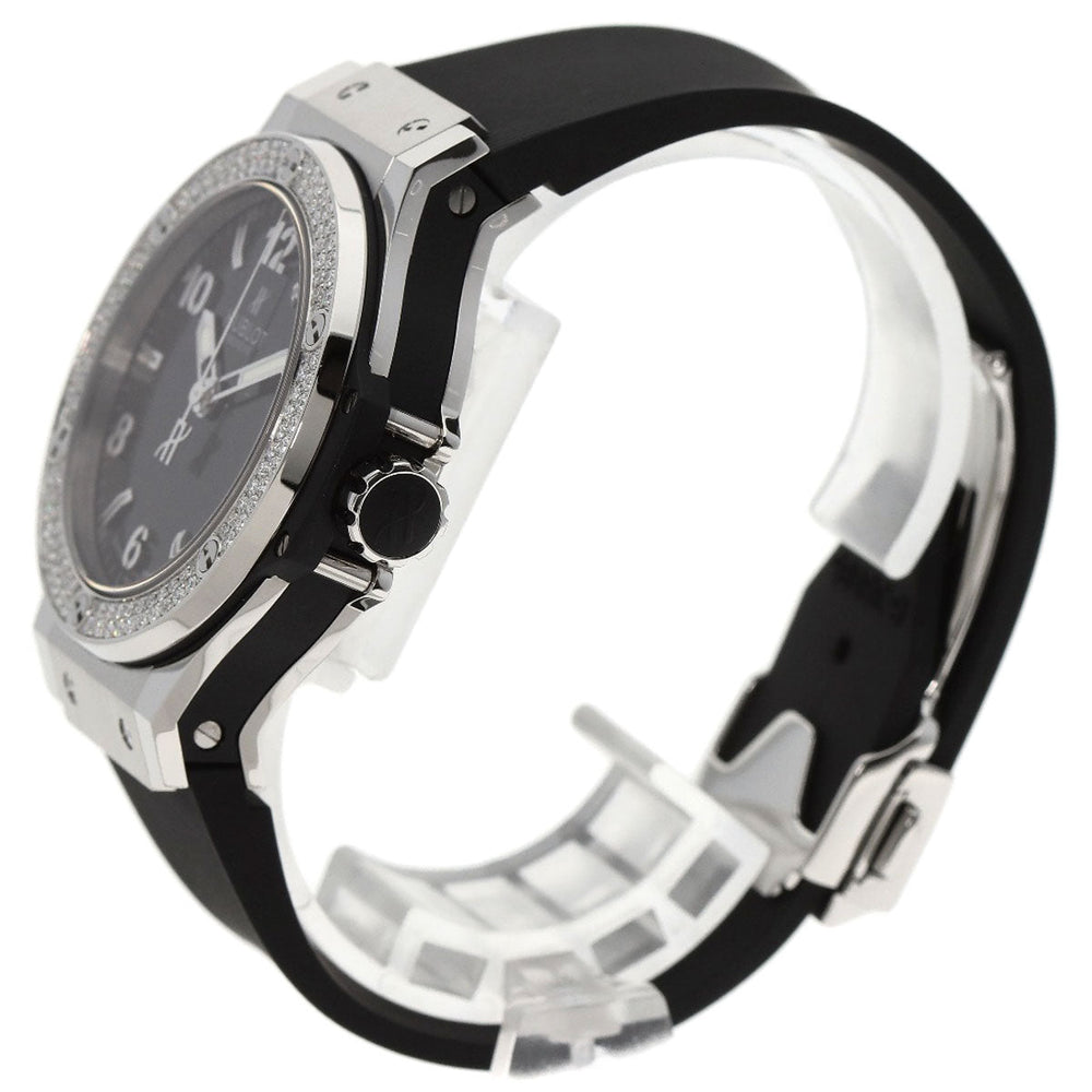 HUBLOT Watches Quartz 361.SX.1270.RX.1104 Stainless Steel, Rubber, Diamond Silver Big bang steel diamond black dial mens Used Authentic