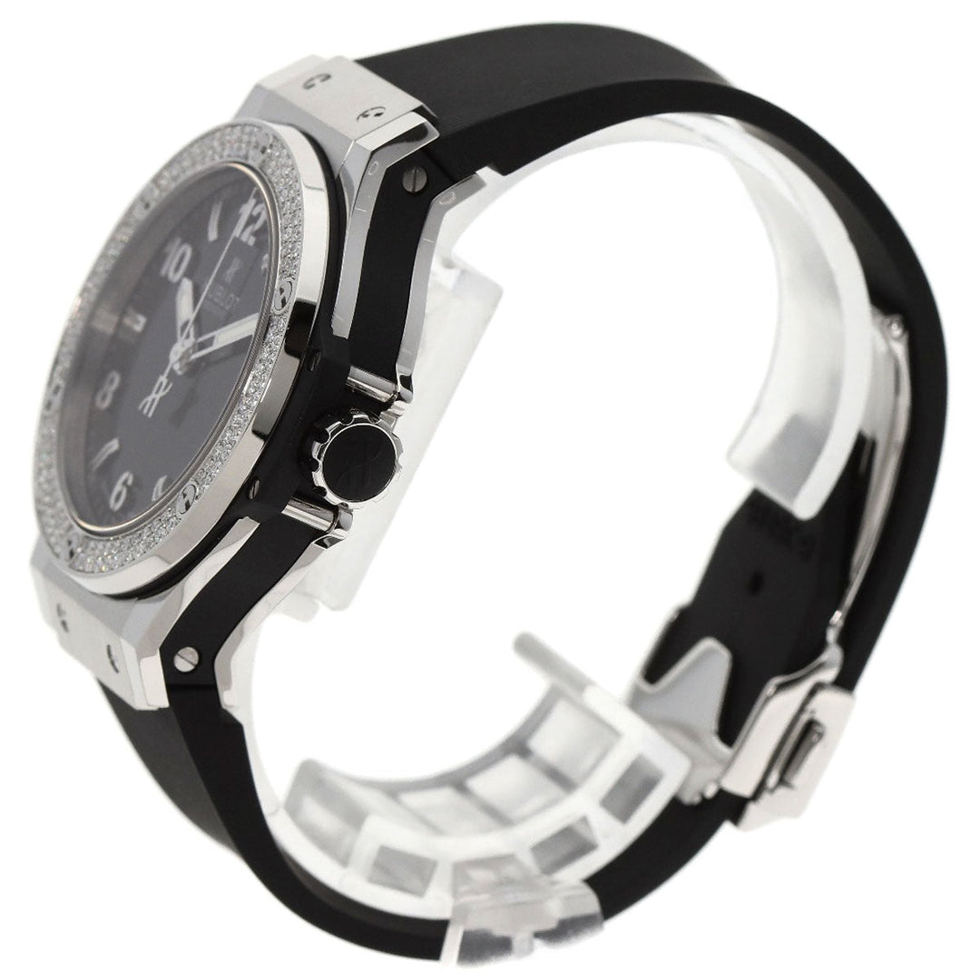HUBLOT Watches Quartz 361.SX.1270.RX.1104 Stainless Steel, Rubber, Diamond Silver Big bang steel diamond black dial mens Used Authentic