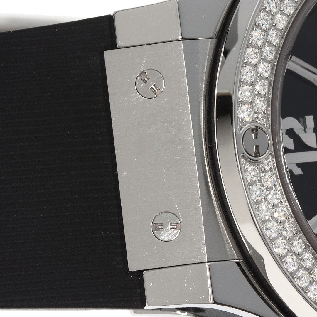 HUBLOT Watches Quartz 361.SX.1270.RX.1104 Stainless Steel, Rubber, Diamond Silver Big bang steel diamond black dial mens Used Authentic