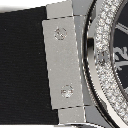 HUBLOT Watches Quartz 361.SX.1270.RX.1104 Stainless Steel, Rubber, Diamond Silver Big bang steel diamond black dial mens Used Authentic
