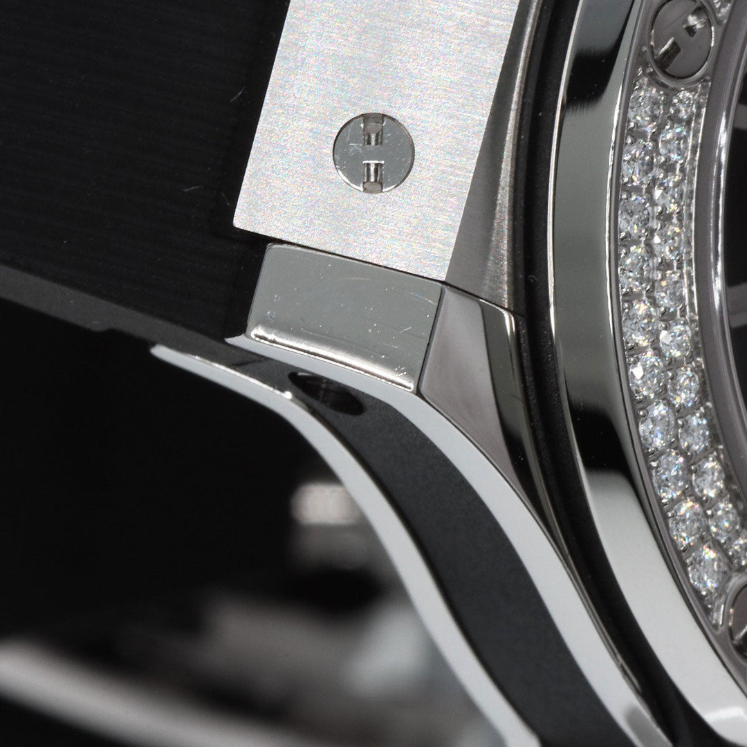 HUBLOT Watches Quartz 361.SX.1270.RX.1104 Stainless Steel, Rubber, Diamond Silver Big bang steel diamond black dial mens Used Authentic