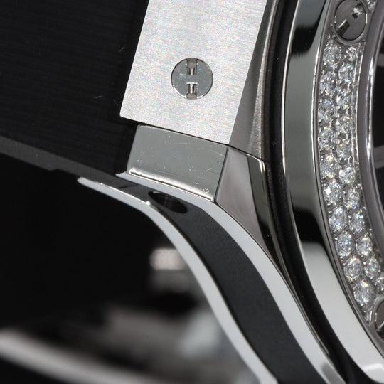 HUBLOT Watches Quartz 361.SX.1270.RX.1104 Stainless Steel, Rubber, Diamond Silver Big bang steel diamond black dial mens Used Authentic