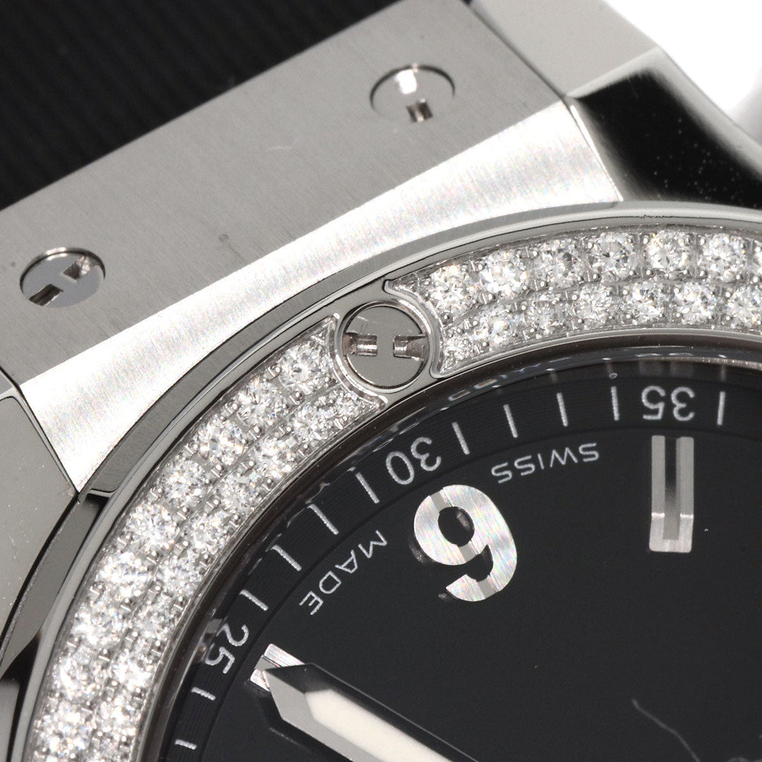 HUBLOT Watches Quartz 361.SX.1270.RX.1104 Stainless Steel, Rubber, Diamond Silver Big bang steel diamond black dial mens Used Authentic