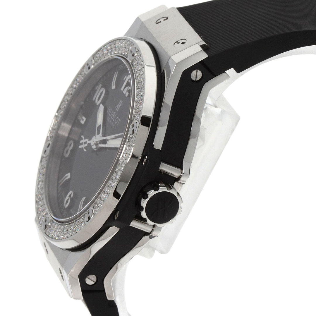 HUBLOT Watches Quartz 361.SX.1270.RX.1104 Stainless Steel, Rubber, Diamond Silver Big bang steel diamond black dial mens Used Authentic