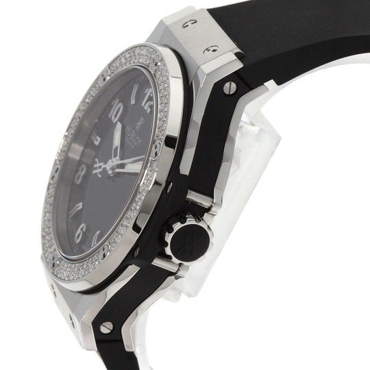 HUBLOT Watches Quartz 361.SX.1270.RX.1104 Stainless Steel, Rubber, Diamond Silver Big bang steel diamond black dial mens Used Authentic