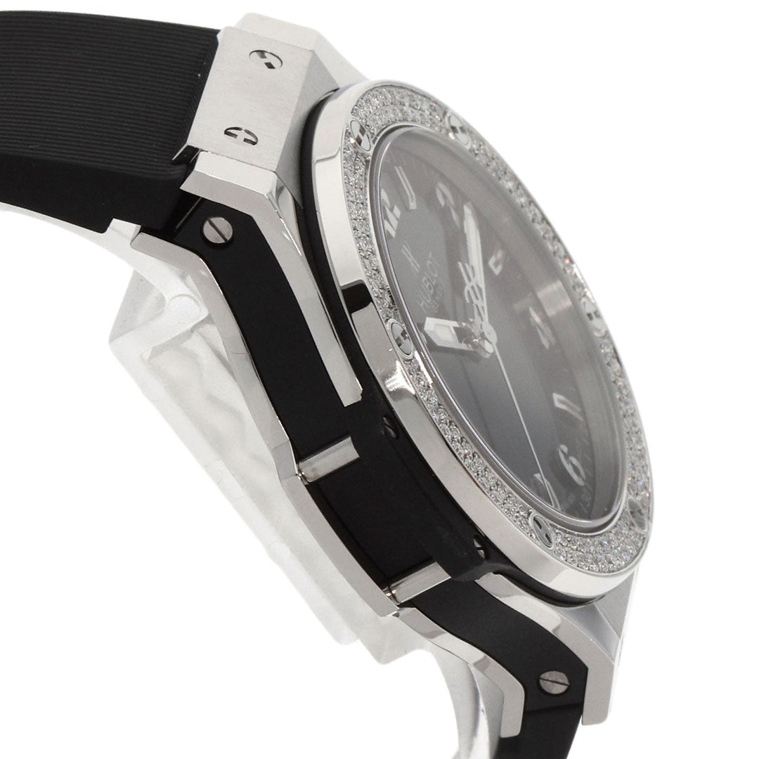 HUBLOT Watches Quartz 361.SX.1270.RX.1104 Stainless Steel, Rubber, Diamond Silver Big bang steel diamond black dial mens Used Authentic