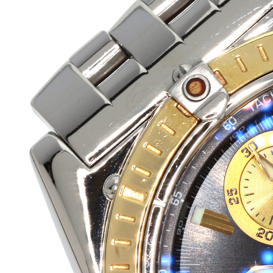 BREITLING Watches Mechanical Automatic D13352 Stainless Steel , Stainless Steel , K18YG Silver Chronomat Bikoro black dial mens Used Authentic