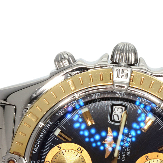 BREITLING Watches Mechanical Automatic D13352 Stainless Steel , Stainless Steel , K18YG Silver Chronomat Bikoro black dial mens Used Authentic