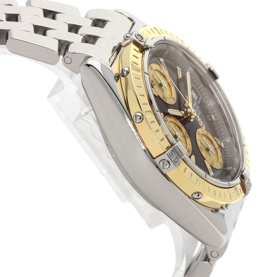 BREITLING Watches Mechanical Automatic D13352 Stainless Steel , Stainless Steel , K18YG Silver Chronomat Bikoro black dial mens Used Authentic