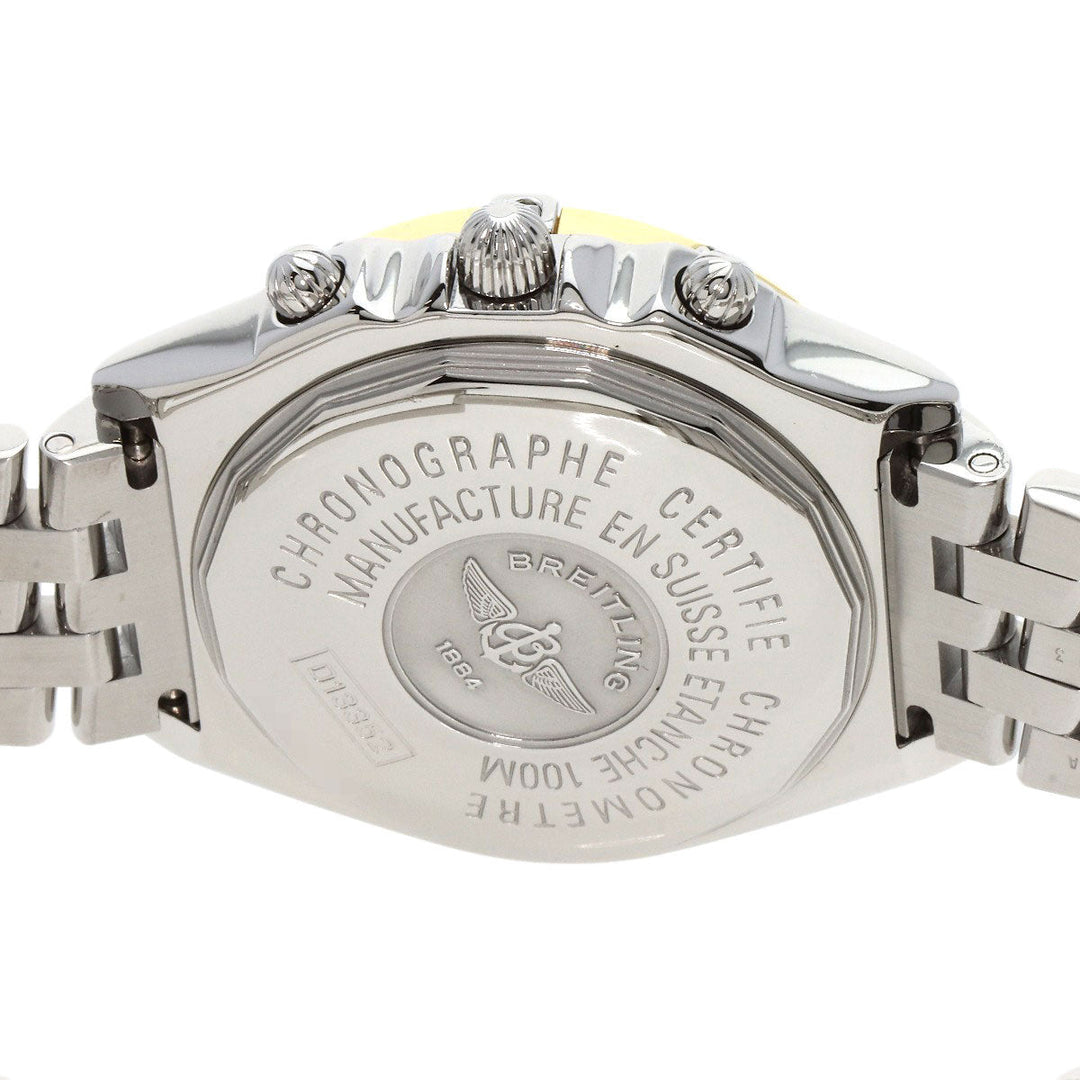 BREITLING Watches Mechanical Automatic D13352 Stainless Steel , Stainless Steel , K18YG Silver Chronomat Bikoro black dial mens Used Authentic