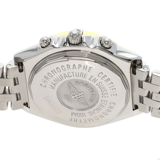 BREITLING Watches Mechanical Automatic D13352 Stainless Steel , Stainless Steel , K18YG Silver Chronomat Bikoro black dial mens Used Authentic