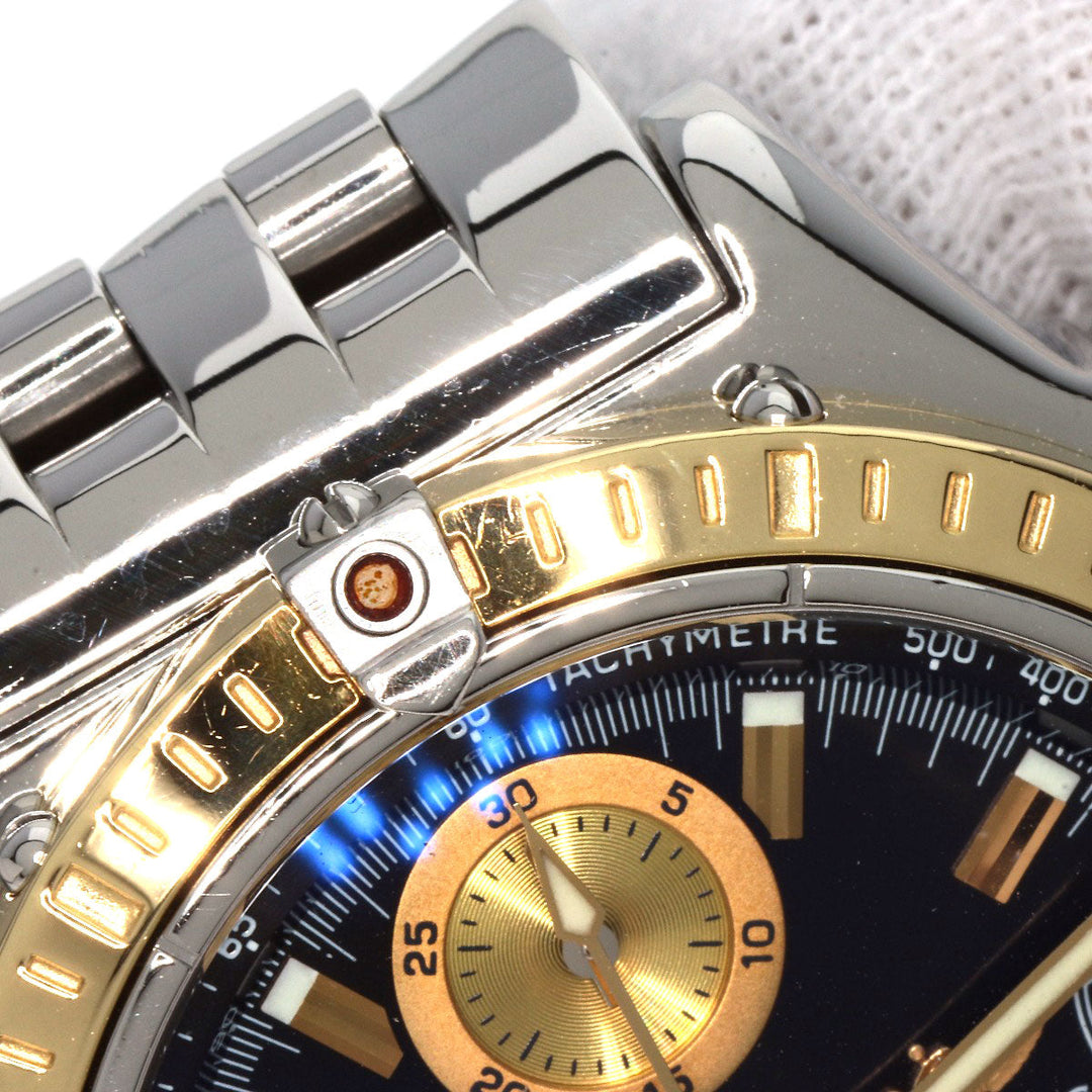 BREITLING Watches Mechanical Automatic D13352 Stainless Steel , Stainless Steel , K18YG Silver Chronomat Bikoro black dial mens Used Authentic