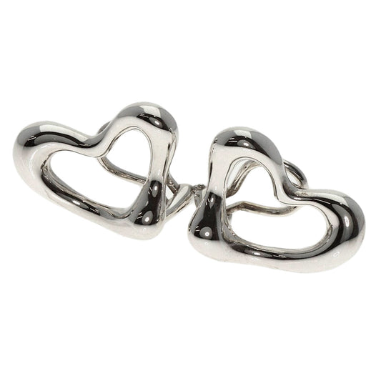 TIFFANY&Co. Earring SV Silver Open heart Women Used Authentic