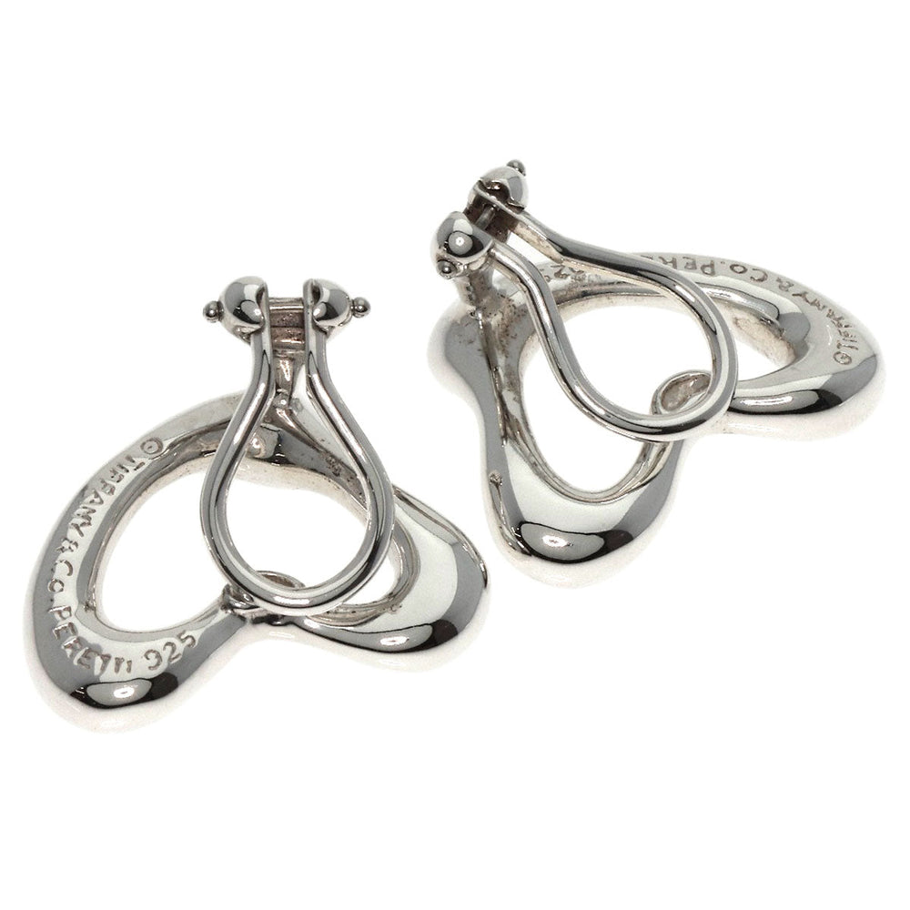 TIFFANY&Co. Earring SV Silver Open heart Women Used Authentic
