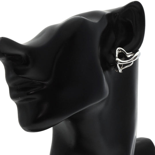 TIFFANY&Co. Earring SV Silver Open heart Women Used Authentic