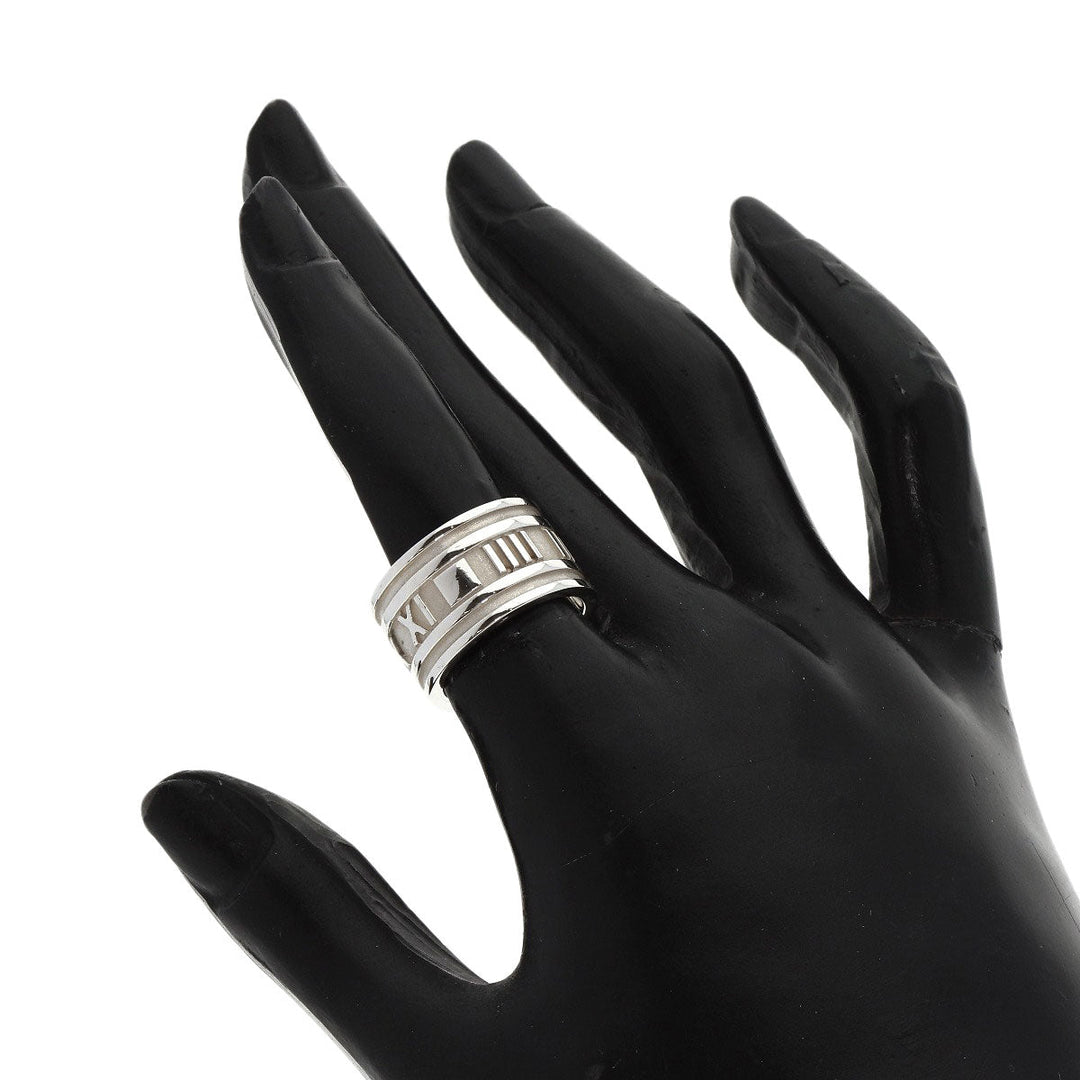 TIFFANY&Co. Ring SV Silver Atlas wide Women Used Authentic