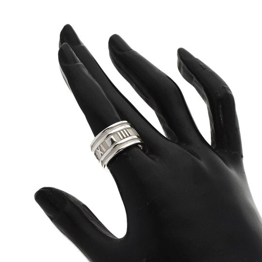 TIFFANY&Co. Ring SV Silver Atlas wide Women Used Authentic