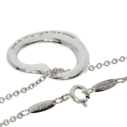 TIFFANY&Co. Necklace SV Silver Open heart 0.9 " Women Used Authentic