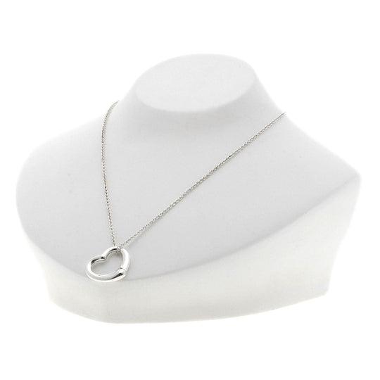 TIFFANY&Co. Necklace SV Silver Open heart 0.9 " Women Used Authentic