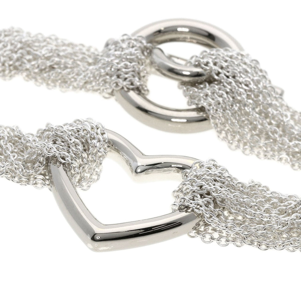 TIFFANY&Co. bracelet SV Silver Open Heart Toggle Chain Women Used Authentic