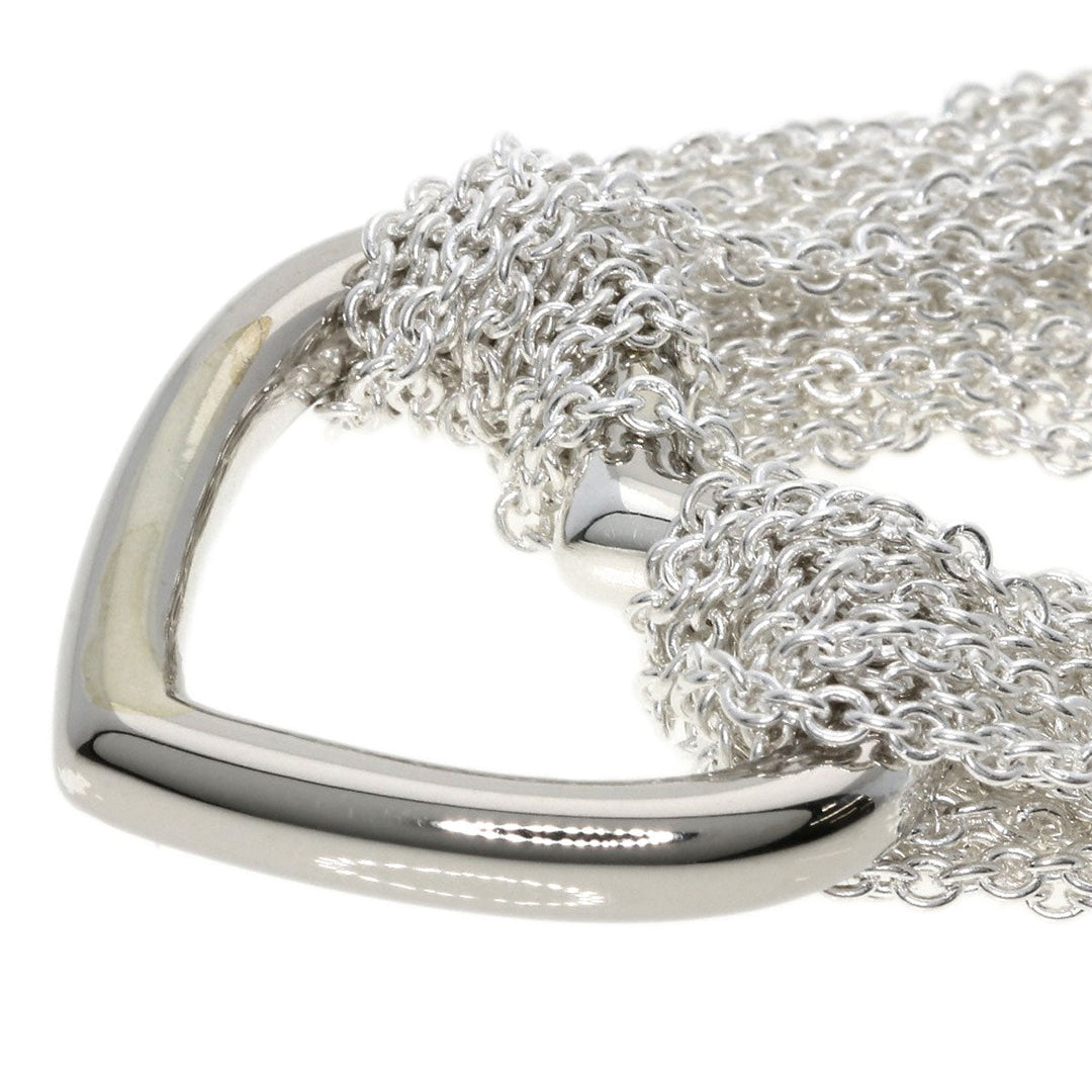 TIFFANY&Co. bracelet SV Silver Open Heart Toggle Chain Women Used Authentic