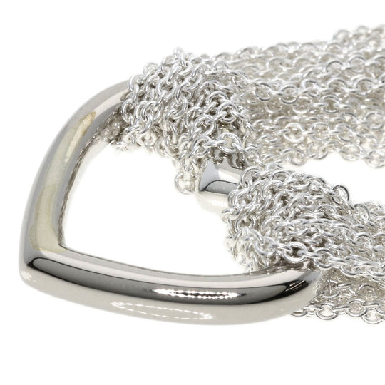 TIFFANY&Co. bracelet SV Silver Open Heart Toggle Chain Women Used Authentic